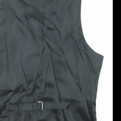 ASOS Mens Grey Polyester Jacket Suit Waistcoat Size 40 Regular