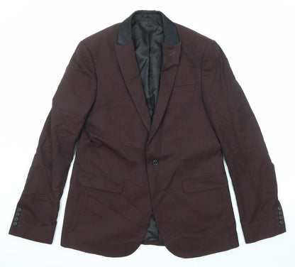 ASOS Mens Purple Polyester Jacket Suit Jacket Size 40 Regular