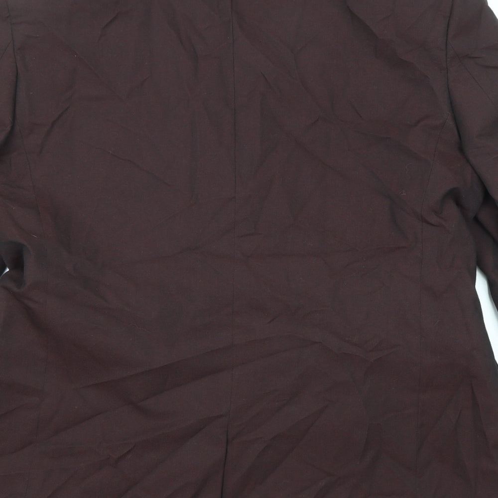 ASOS Mens Purple Polyester Jacket Suit Jacket Size 40 Regular