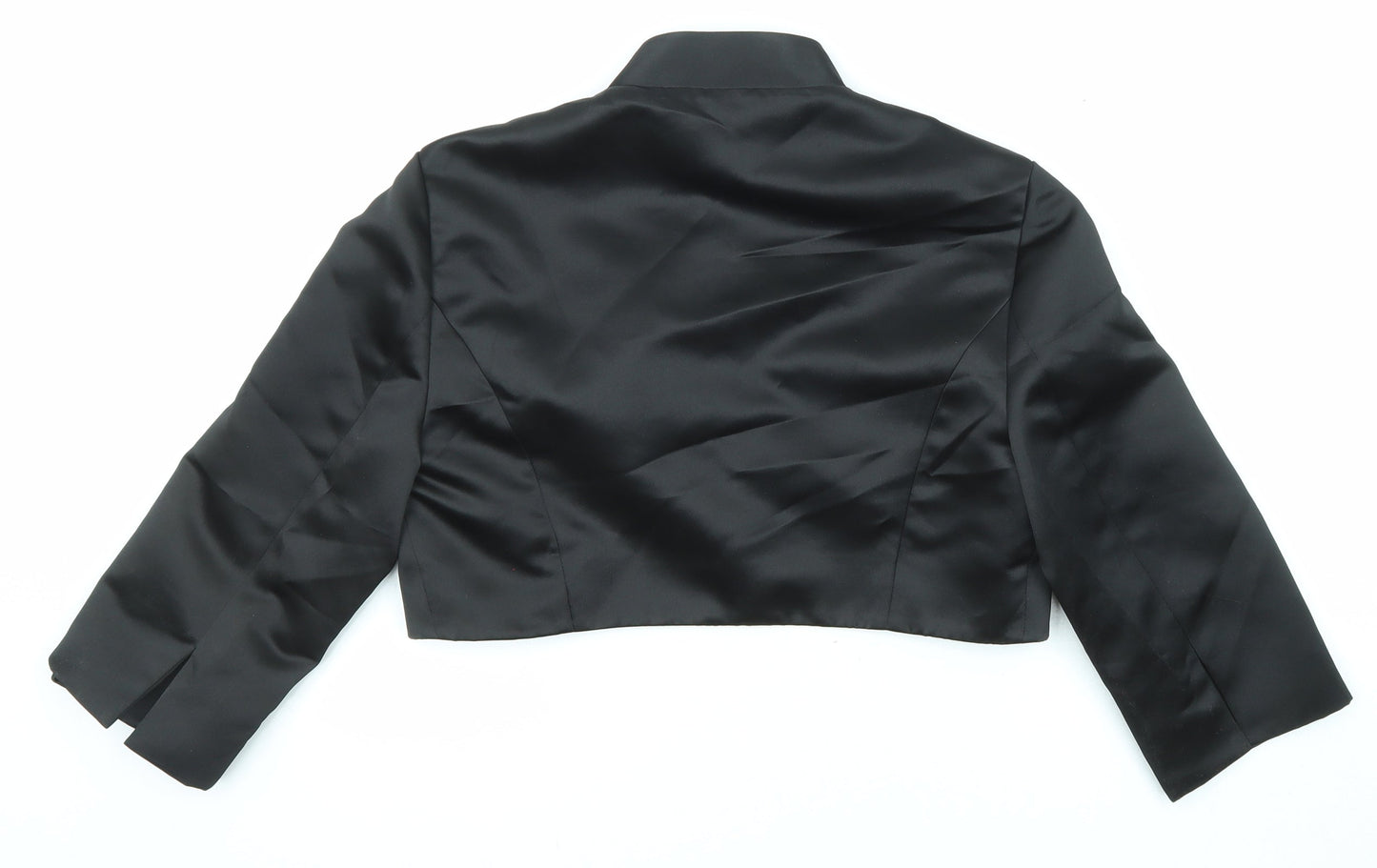 Debut Womens Black Jacket Blazer Size 12 - Flower Detail