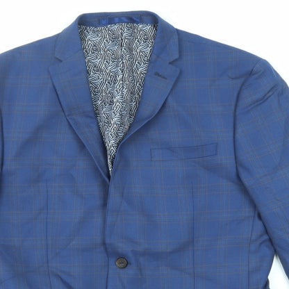 Mens UK Size 40 Limehaus Regular Blue Suit Jacket