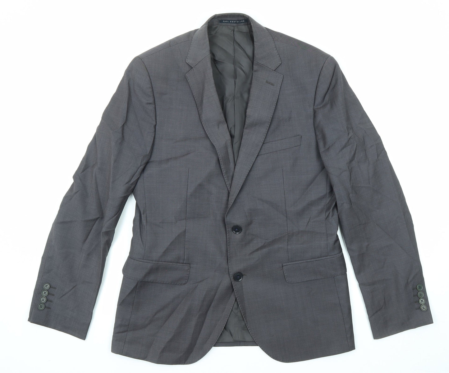 Mens UK Size 40 Paul Costelloe Regular Grey Suit Jacket