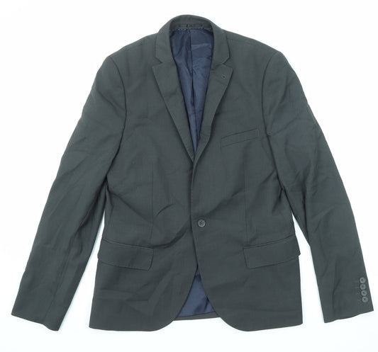 Mens UK Size 40 Topman Regular Grey Suit Jacket