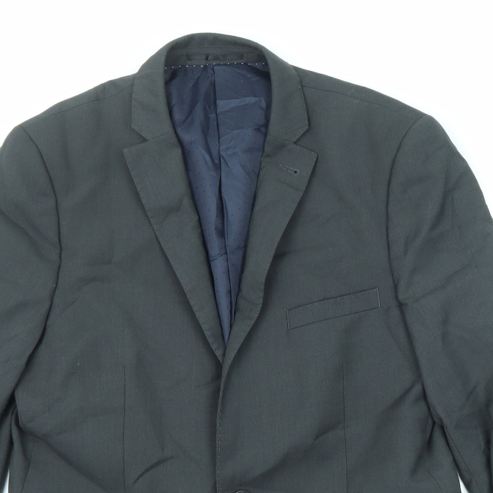 Mens UK Size 40 Topman Regular Grey Suit Jacket