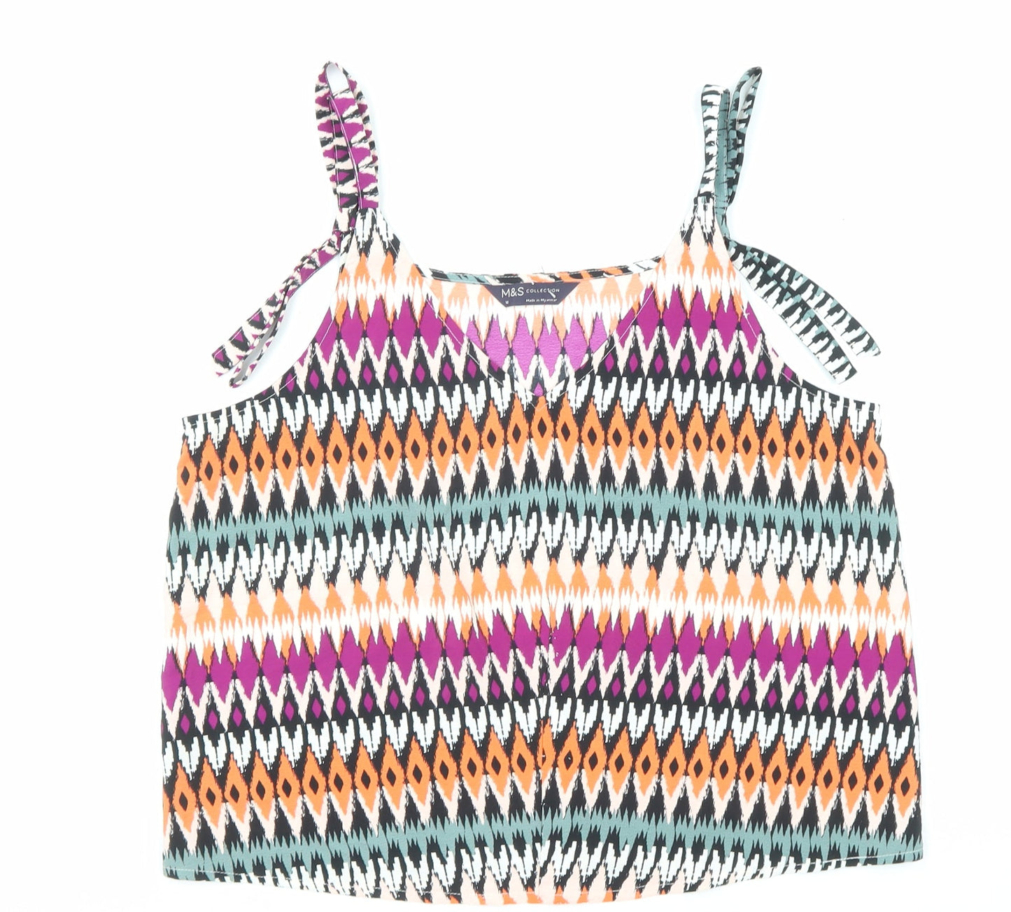 Womens UK Size 10 Marks and Spencer Multicoloured Basic Tank