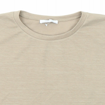 Womens UK Size S Zara Beige Basic T-Shirt