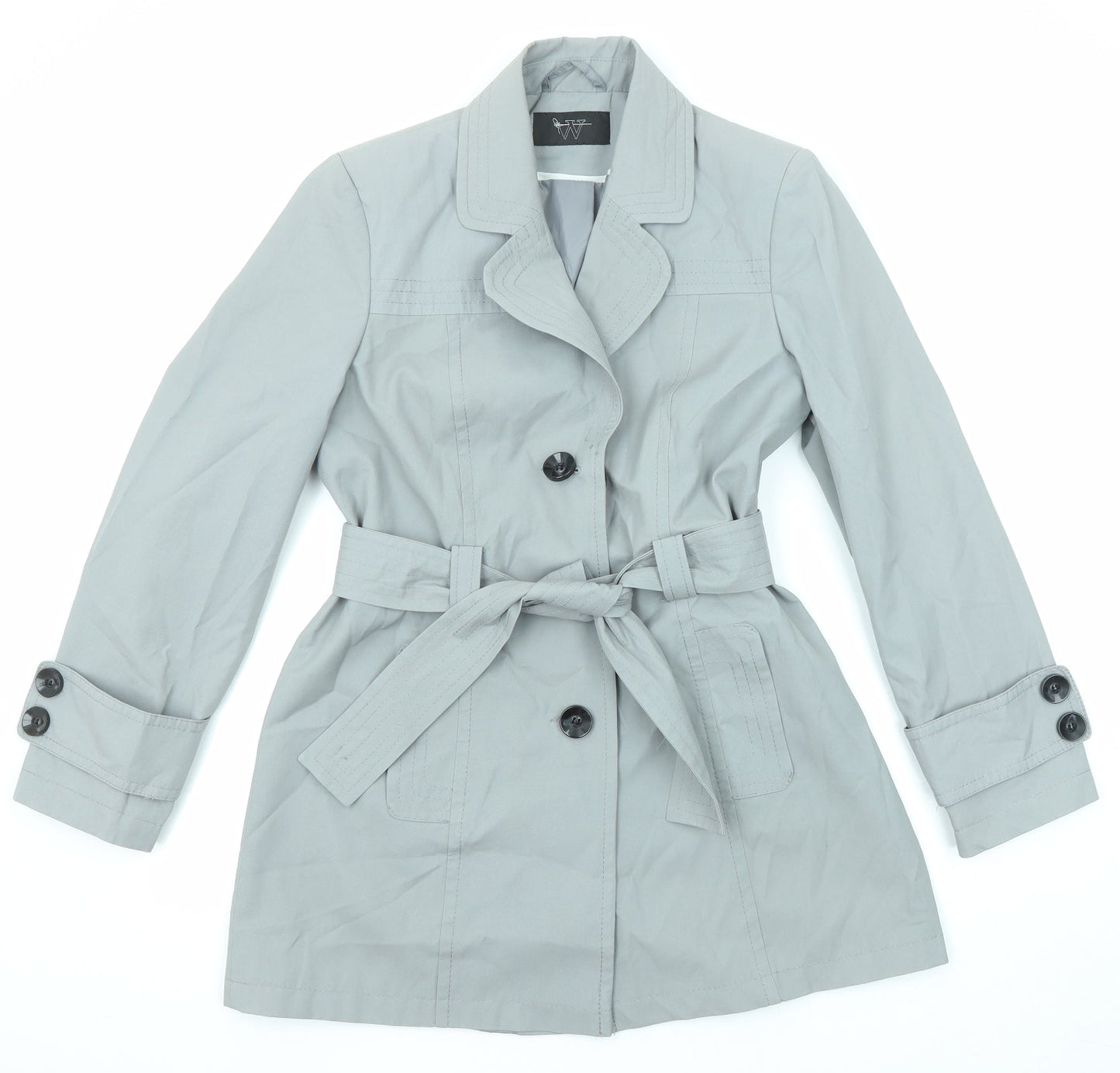 Womens UK Size 12 BHS Grey Pea Coat