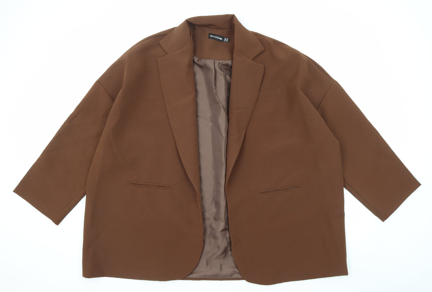 Womens UK Size 10 PRETTYLITTLETHING Brown Jacket