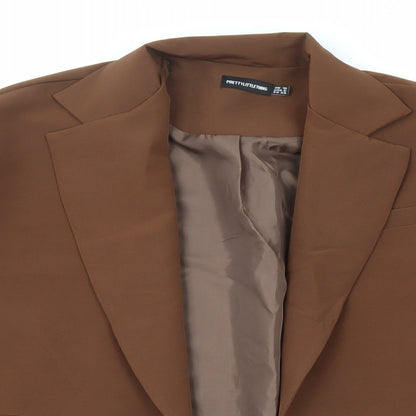 Womens UK Size 10 PRETTYLITTLETHING Brown Jacket