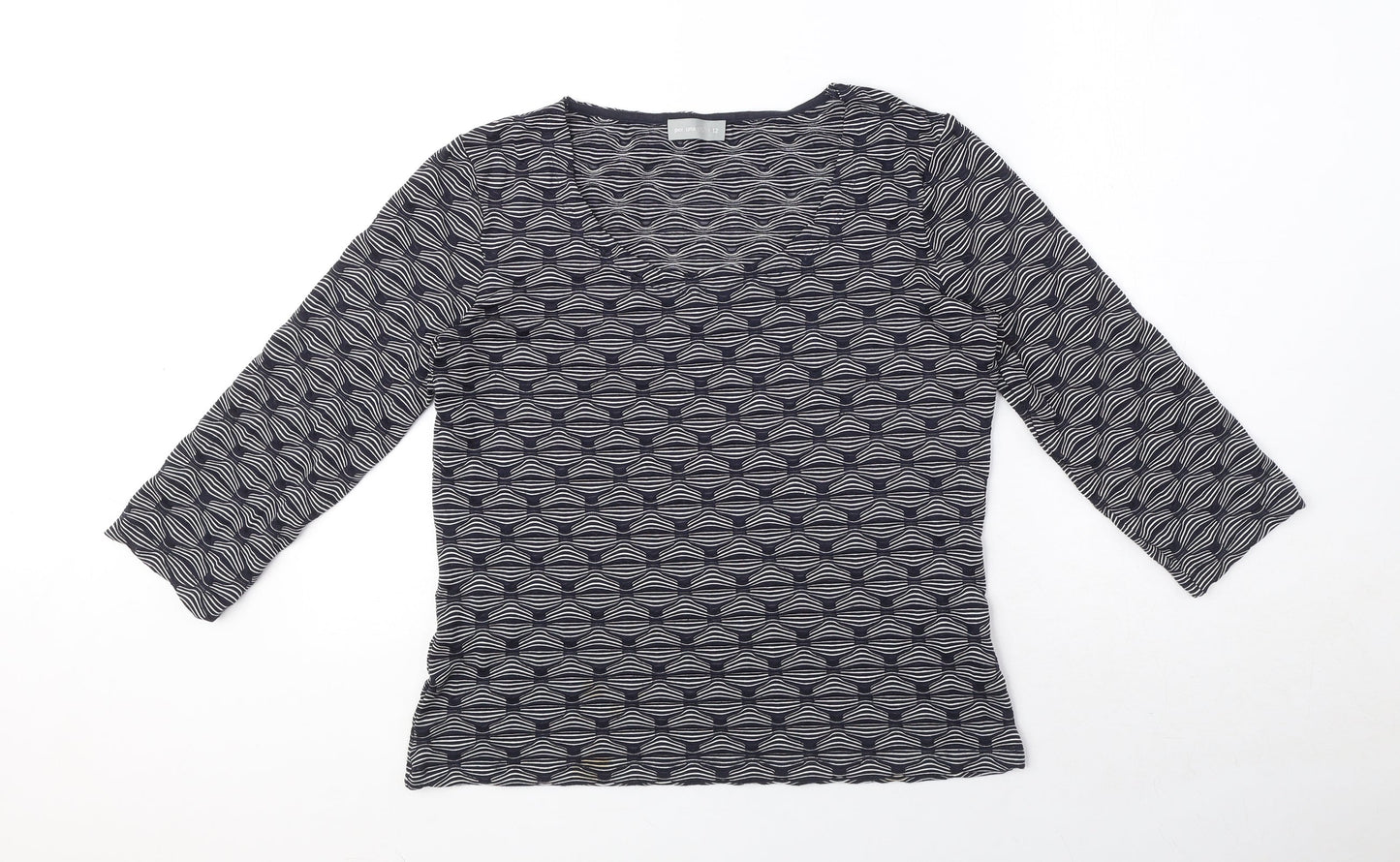 Womens UK Size 12 Per Una Blue Basic T-Shirt
