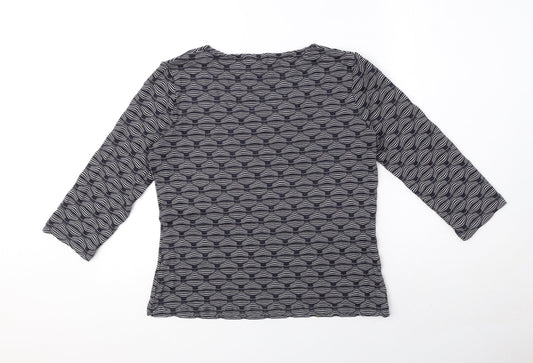 Womens UK Size 12 Per Una Blue Basic T-Shirt