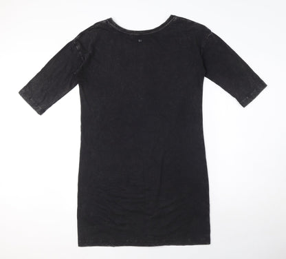 Garcia jeans Womens Black 100% Cotton A-Line Size S Round Neck Pullover