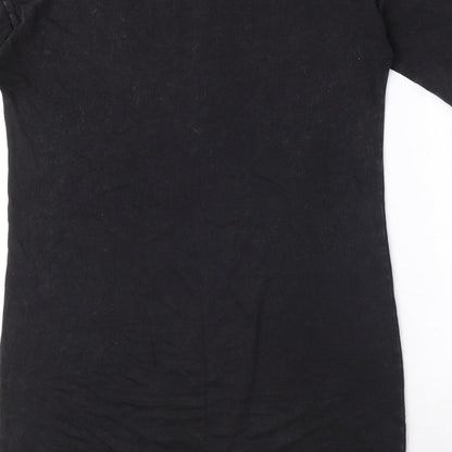 Garcia jeans Womens Black 100% Cotton A-Line Size S Round Neck Pullover