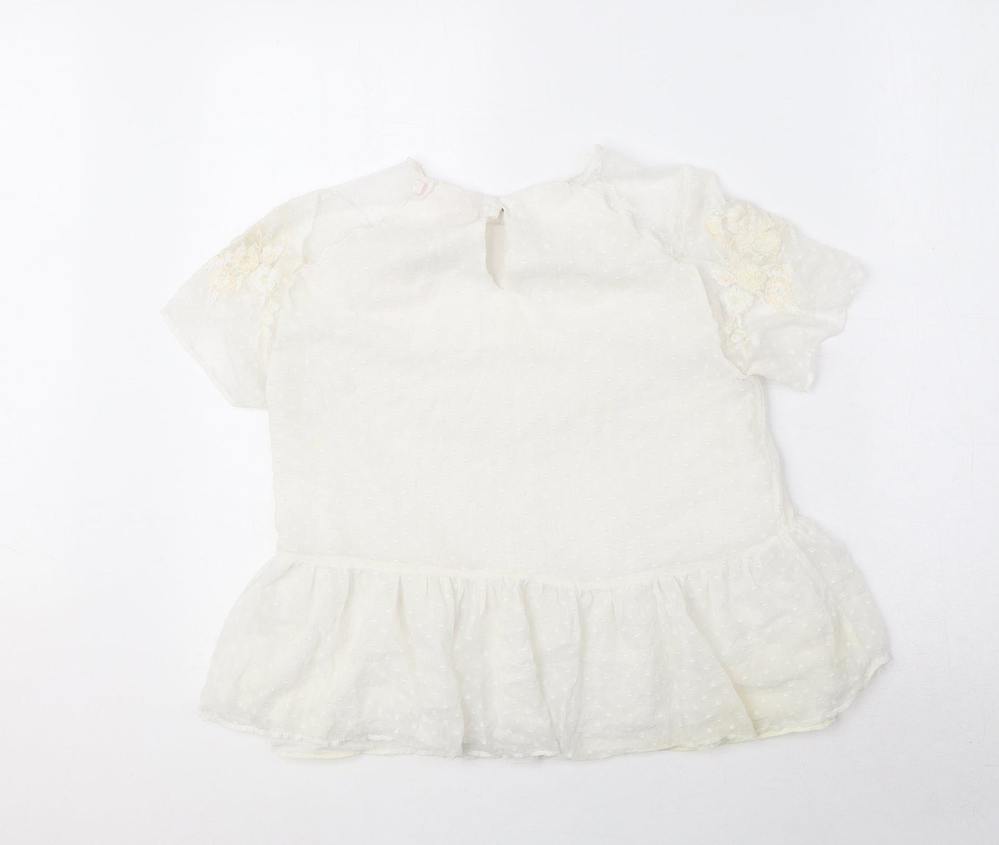 Womens UK Size XS Zara White Basic Blouse