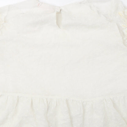 Womens UK Size XS Zara White Basic Blouse