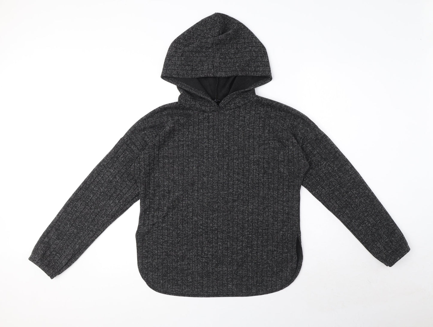 I SAW IT FIRST Womens Grey Polyester Pullover Hoodie Size 10 Pullover