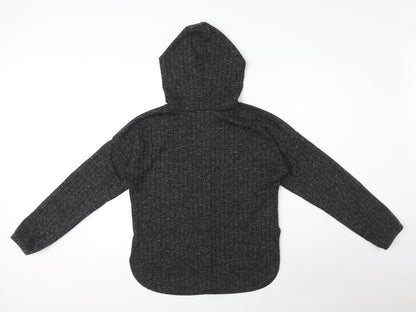 I SAW IT FIRST Womens Grey Polyester Pullover Hoodie Size 10 Pullover