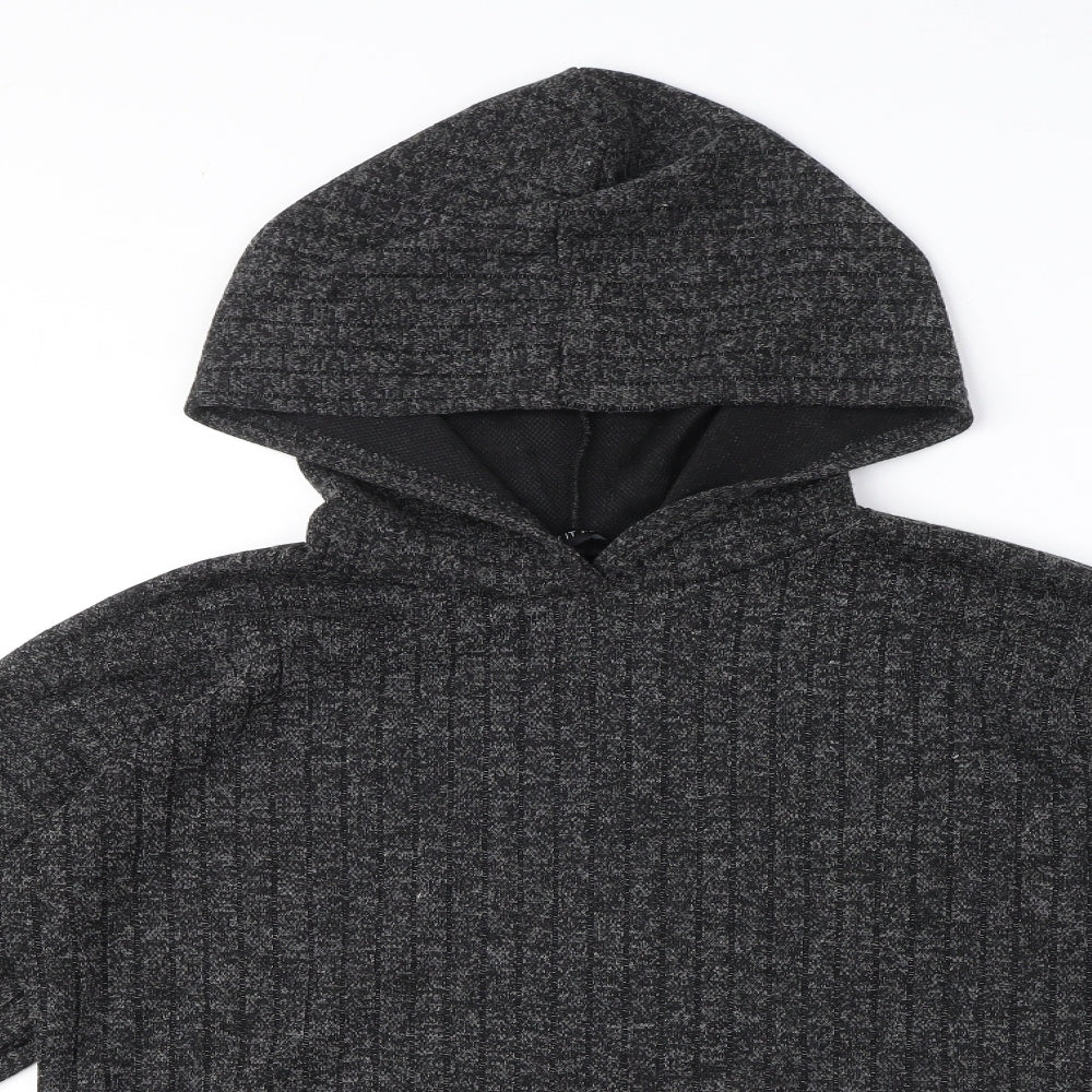 I SAW IT FIRST Womens Grey Polyester Pullover Hoodie Size 10 Pullover