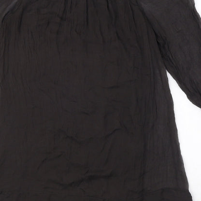 Phase Eight Womens Black Polyester Sheath Size M Boat Neck Pullover