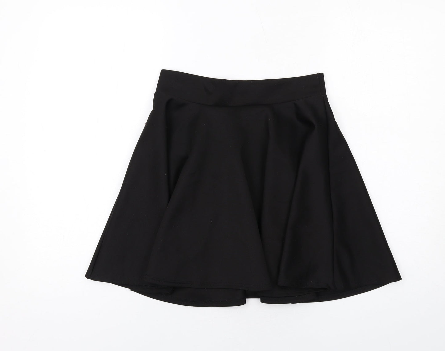 Pilot Womens Black Polyester Swing Skirt Size 8