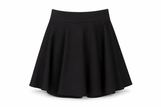Pilot Womens Black Polyester Swing Skirt Size 8