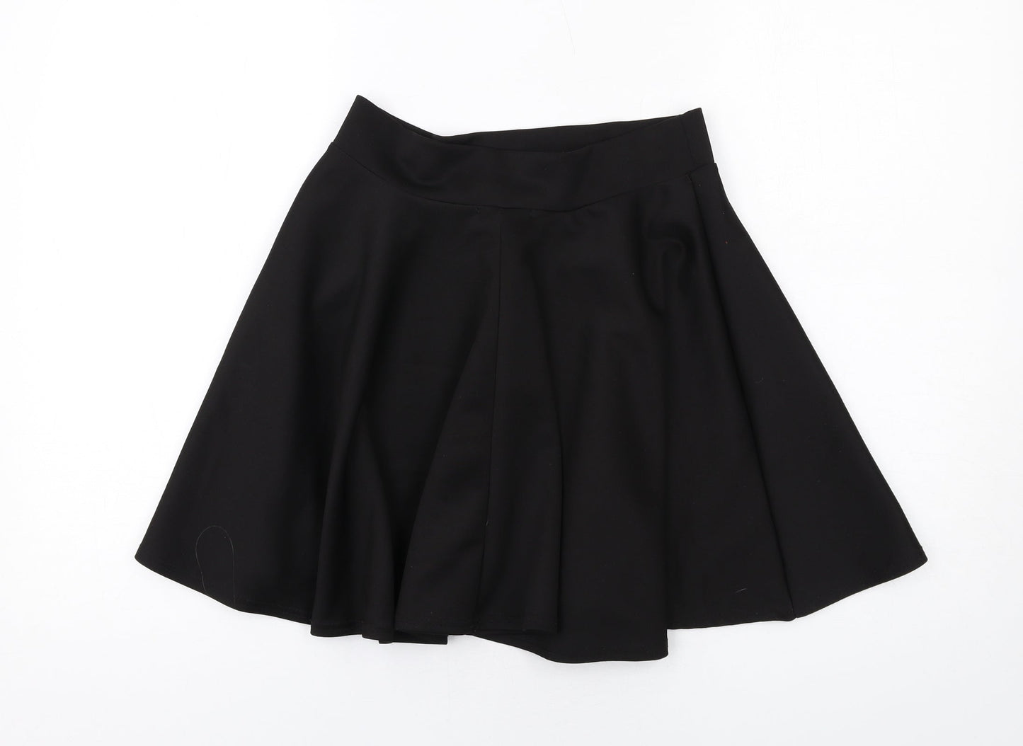 Pilot Womens Black Polyester Swing Skirt Size 8