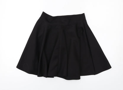 Pilot Womens Black Polyester Swing Skirt Size 8