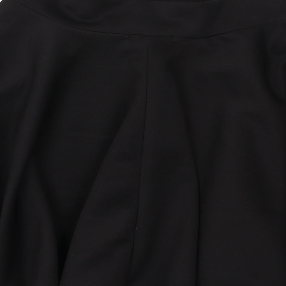 Pilot Womens Black Polyester Swing Skirt Size 8