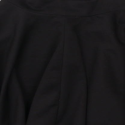 Pilot Womens Black Polyester Swing Skirt Size 8