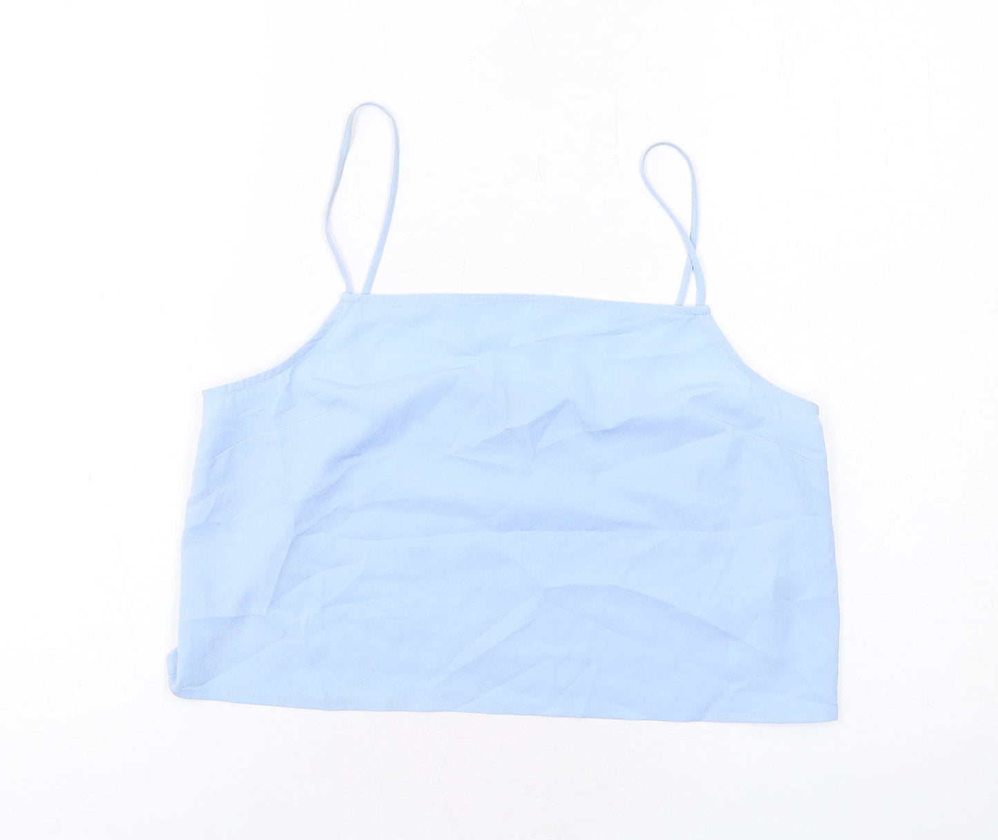 Womens UK Size 10 Topshop Blue Cropped Tank