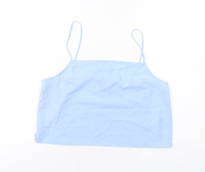 Womens UK Size 10 Topshop Blue Cropped Tank
