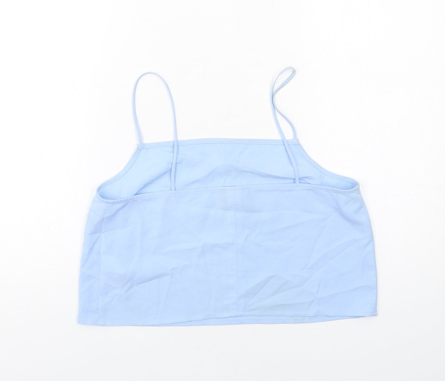 Womens UK Size 10 Topshop Blue Cropped Tank