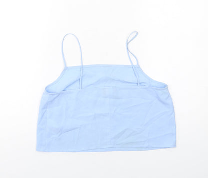 Womens UK Size 10 Topshop Blue Cropped Tank