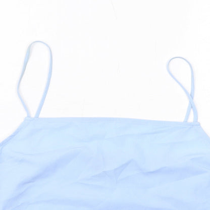 Womens UK Size 10 Topshop Blue Cropped Tank