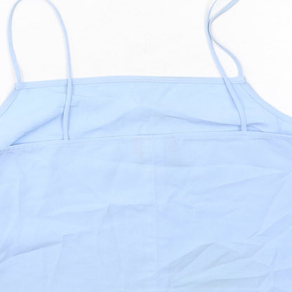 Womens UK Size 10 Topshop Blue Cropped Tank