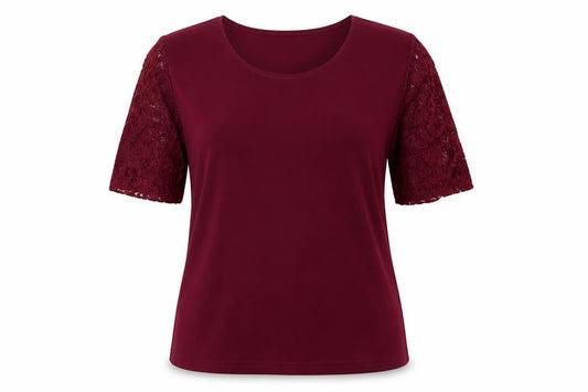 Womens UK Size M Nina Leonard Red Basic Blouse