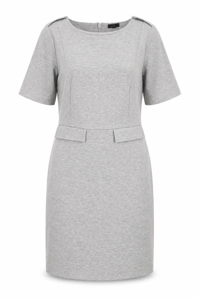 NEXT Womens Grey Polyester Shift Size 12 Round Neck Zip