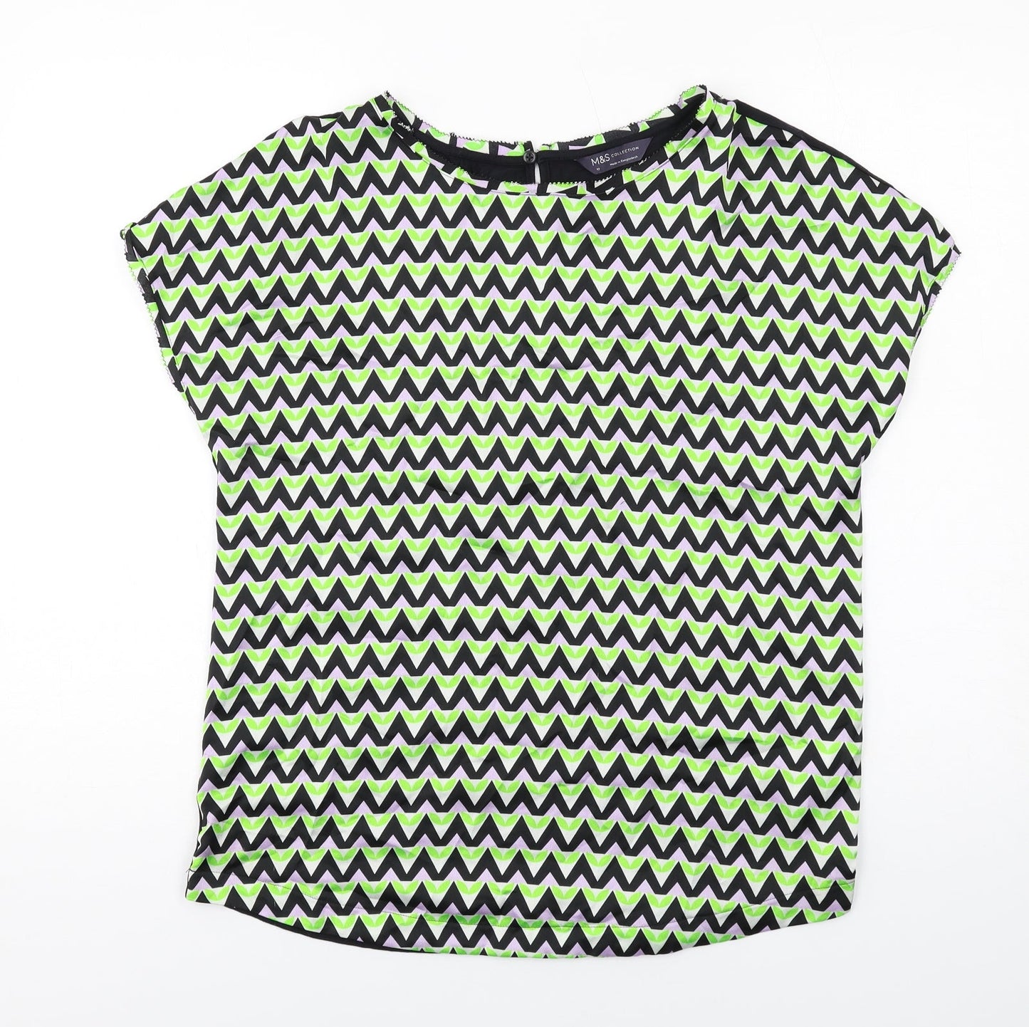 Womens UK Size 10 Marks and Spencer Multicoloured Basic T-Shirt