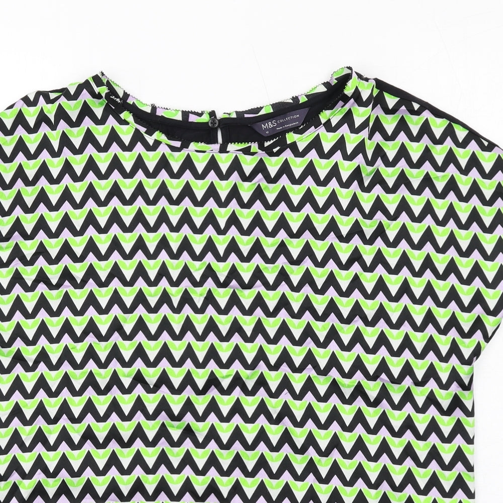 Womens UK Size 10 Marks and Spencer Multicoloured Basic T-Shirt