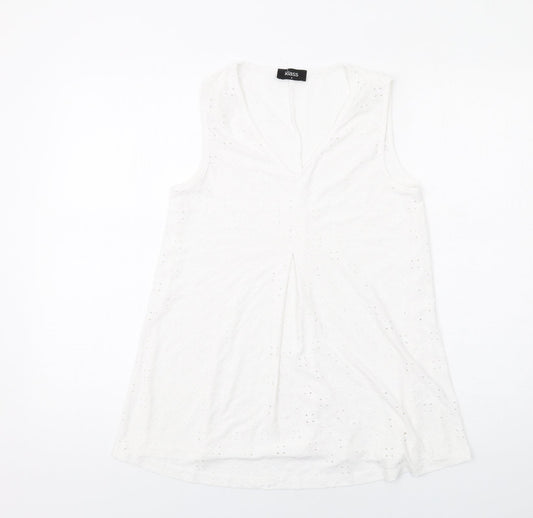 Womens UK Size S Klass White Basic Tank