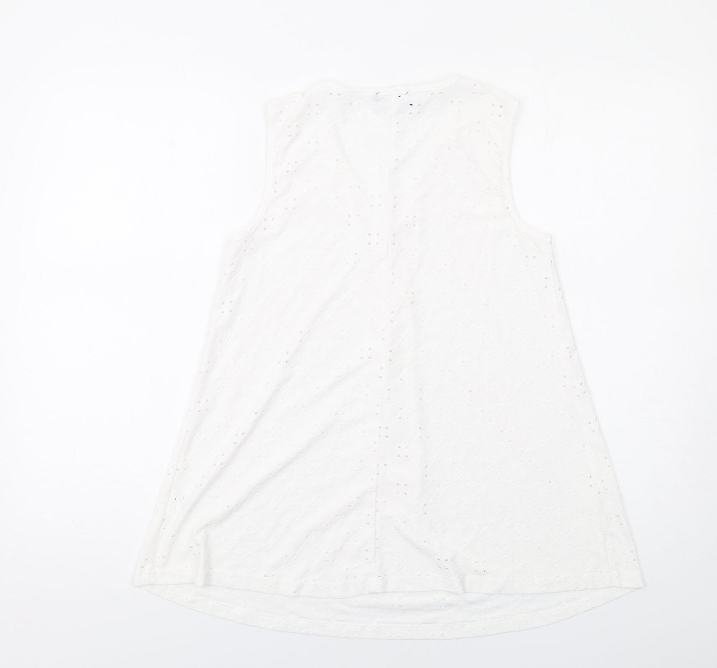 Womens UK Size S Klass White Basic Tank