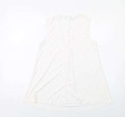 Womens UK Size S Klass White Basic Tank