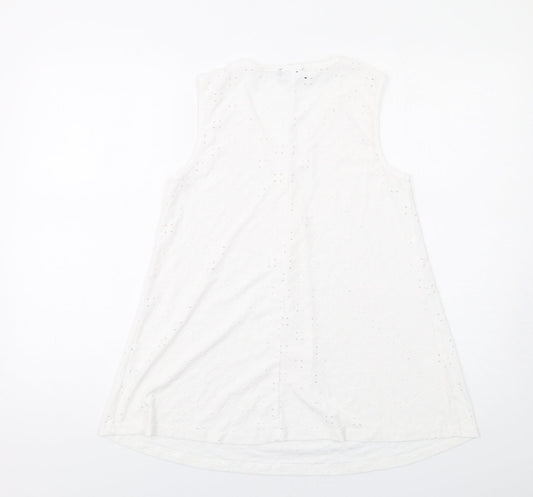 Womens UK Size S Klass White Basic Tank