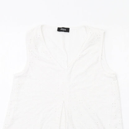 Womens UK Size S Klass White Basic Tank