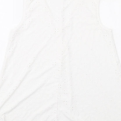 Womens UK Size S Klass White Basic Tank