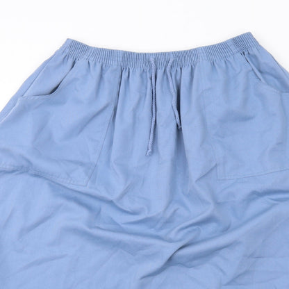 Bonmarché Womens Blue Polyester A-Line Skirt Size 14 Drawstring