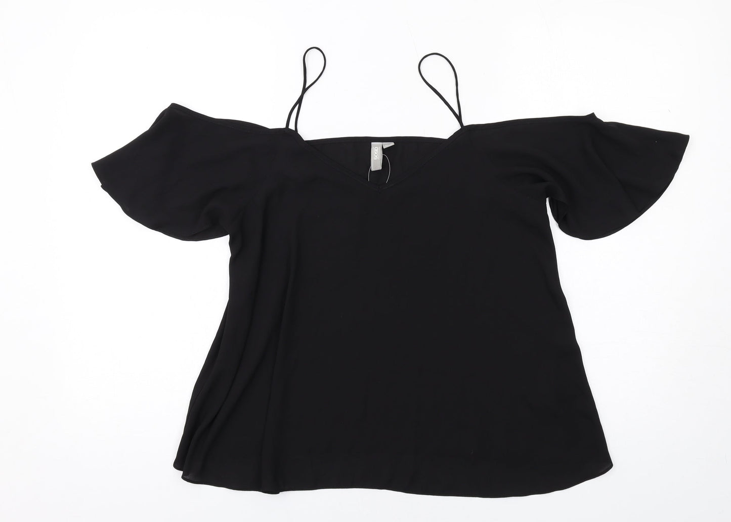 Womens UK Size 12 ASOS Black Basic Blouse