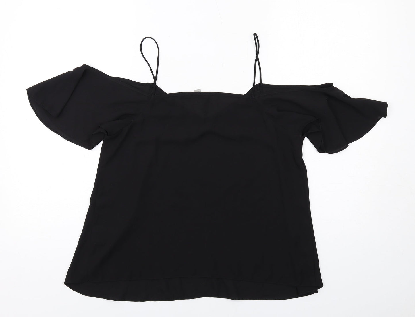Womens UK Size 12 ASOS Black Basic Blouse