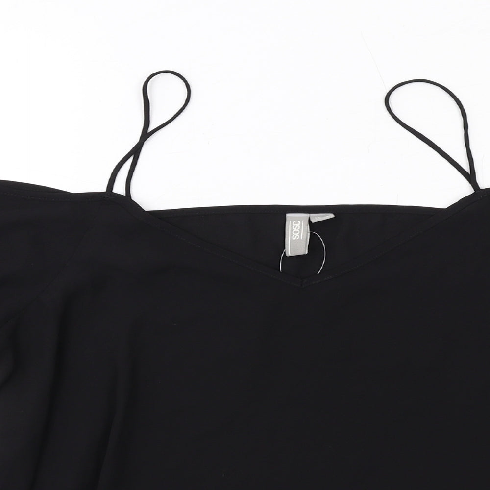 Womens UK Size 12 ASOS Black Basic Blouse