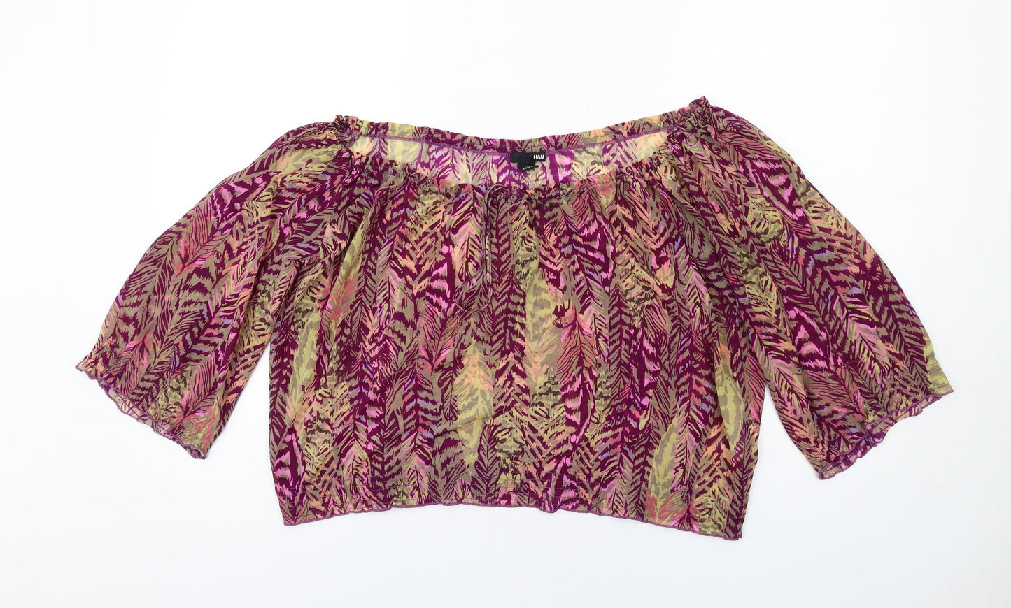 Womens UK Size S H&M Multicoloured Basic Blouse